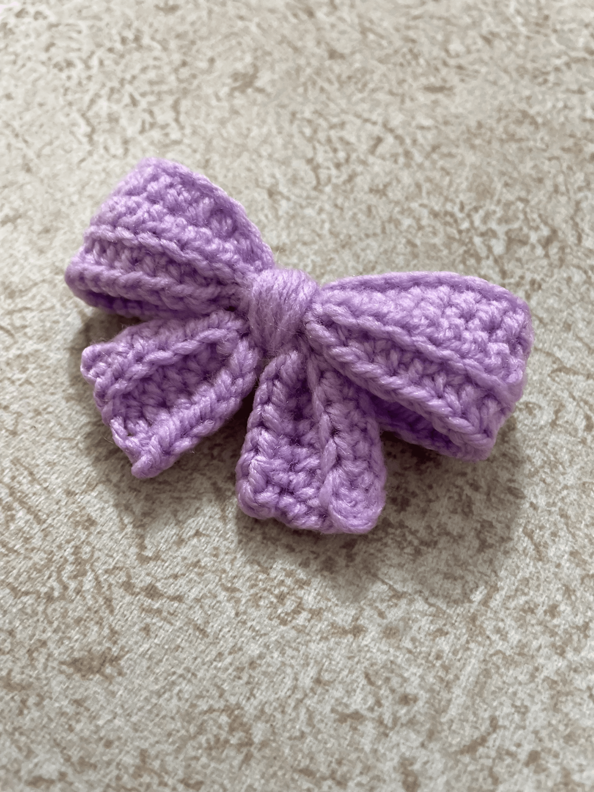 Crochet Bow Hair Clip
