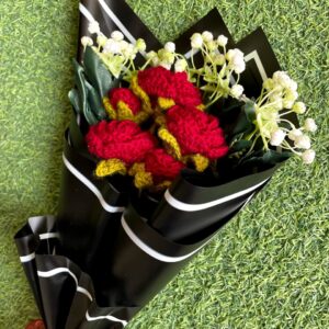 Customizable Crochet Rose Bouquet